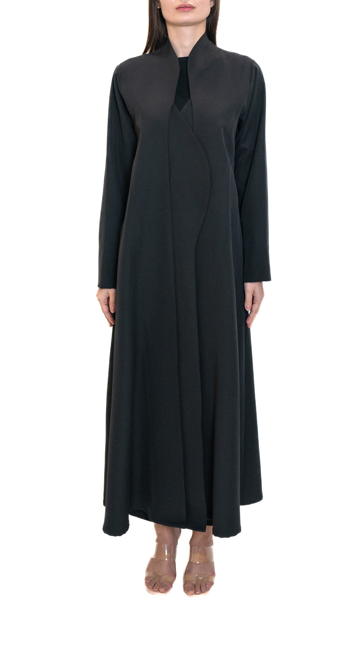 Alana Atelier - Curved Shaped Black Abaya