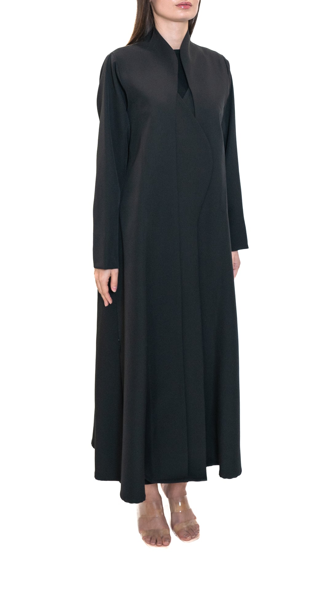 Alana Atelier - Curved Shaped Black Abaya